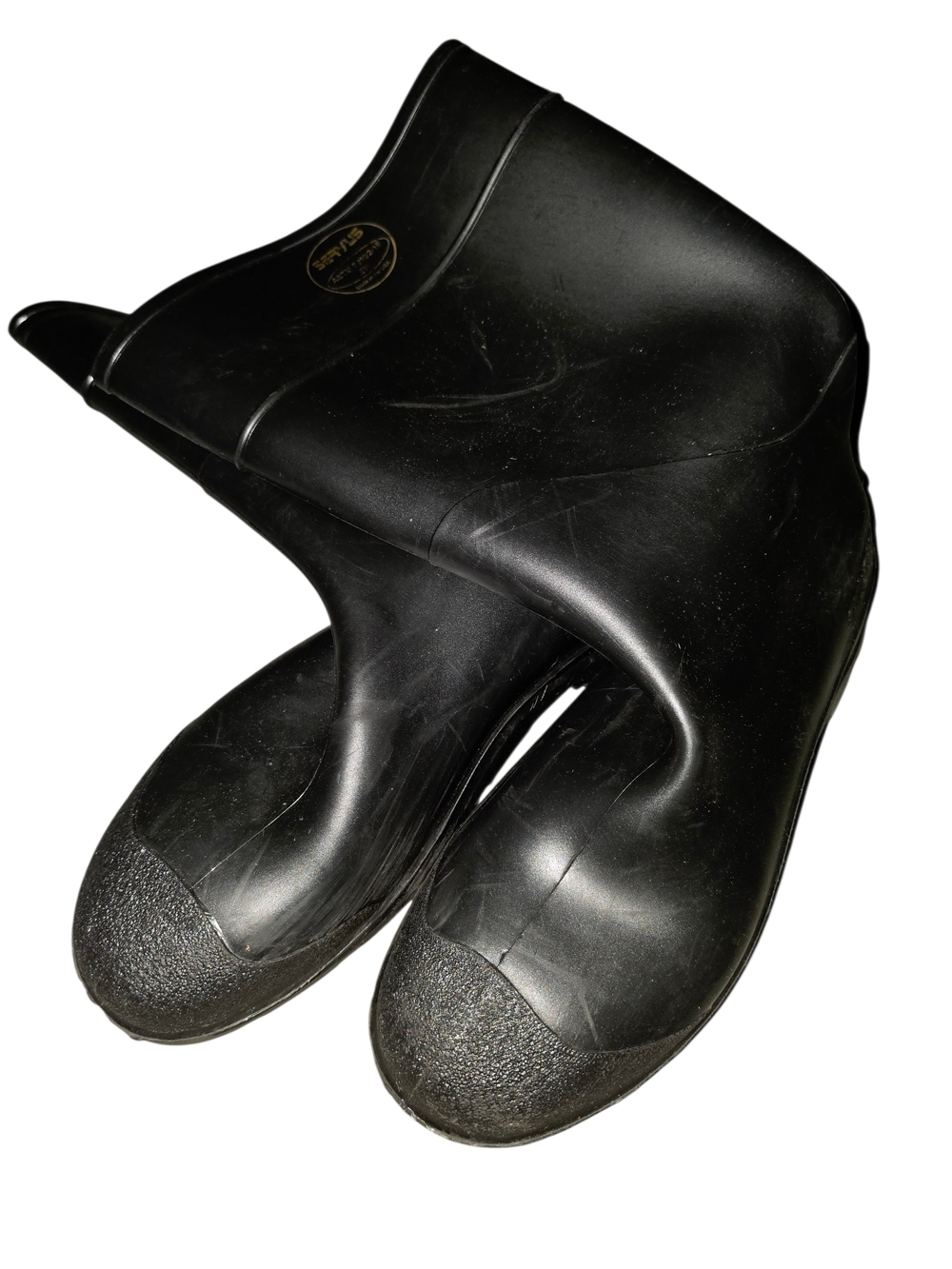 4/9/29. Servus Black Rubber Work Boots